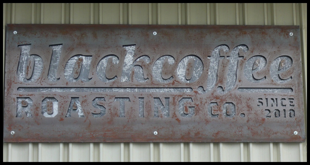 BCRC Black,Blackcoffee roasting co.,missoula,nakdesigns,metal signs, custom metal work