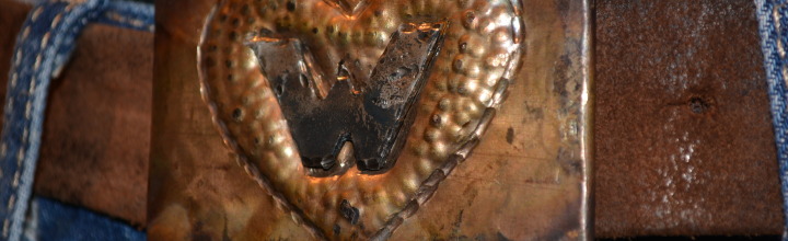 Custom Belt Buckle Made of Forged Bronze and Steel